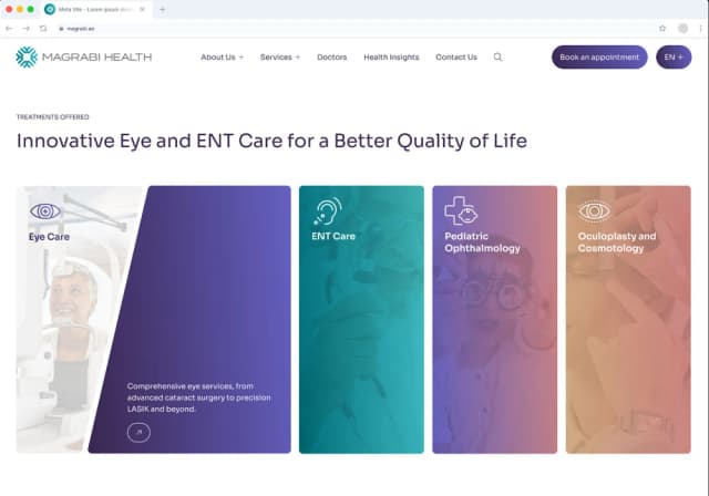 Healthcare website design development