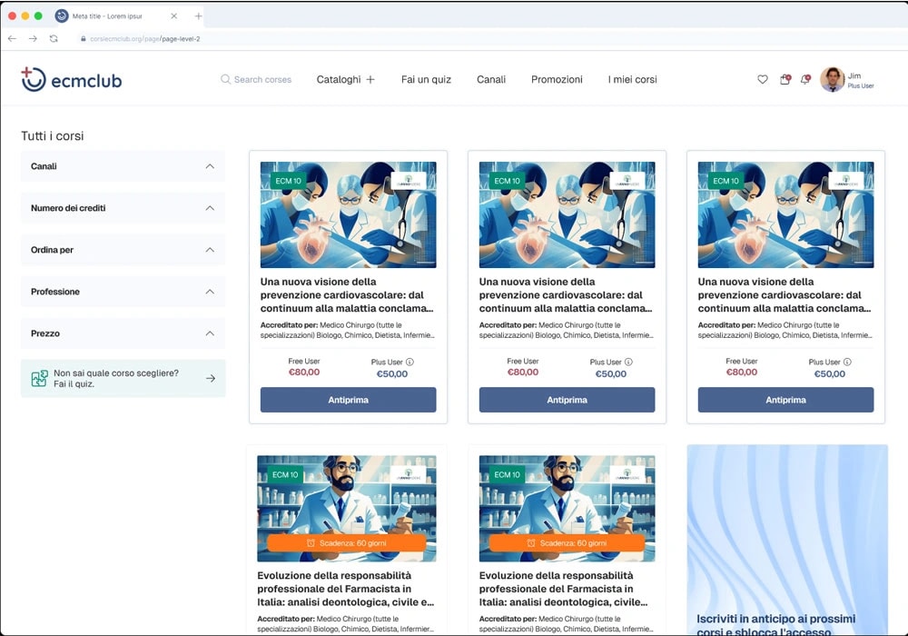 E-learning platform web development