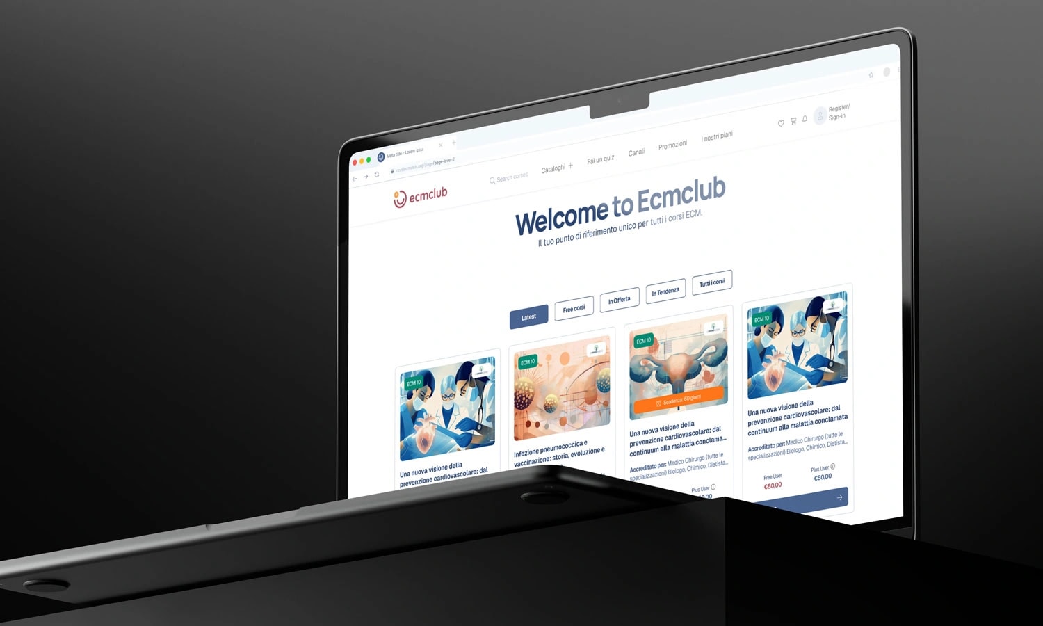 eLearning platform website design