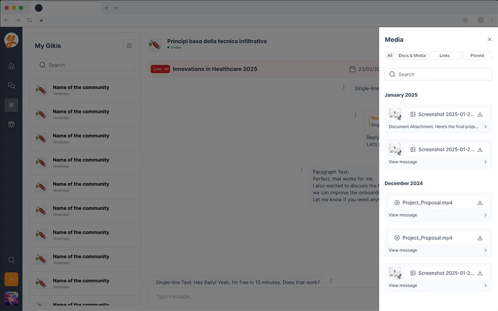 Web application user interface design