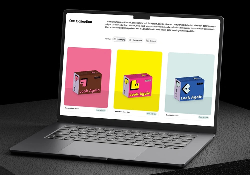 E-commerce website product display