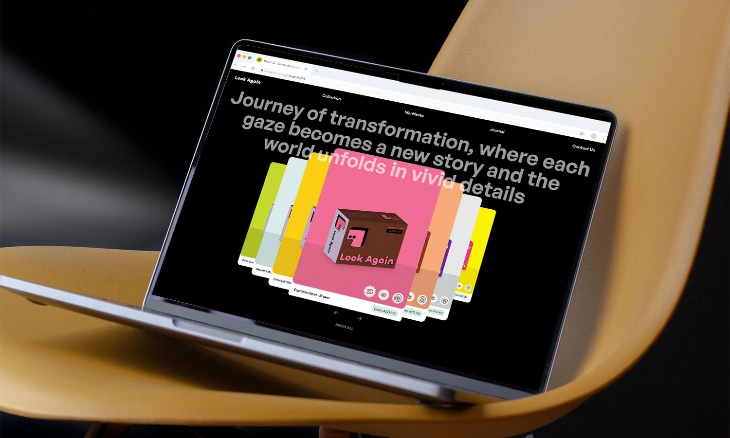 UI/UX design on laptop screen