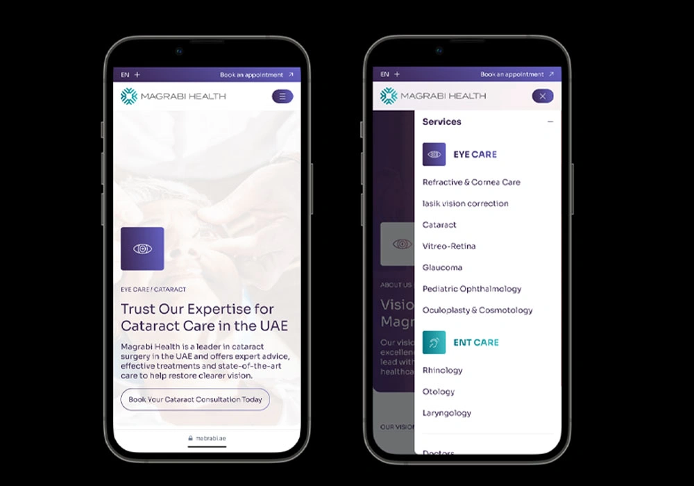 mobile website eye care services