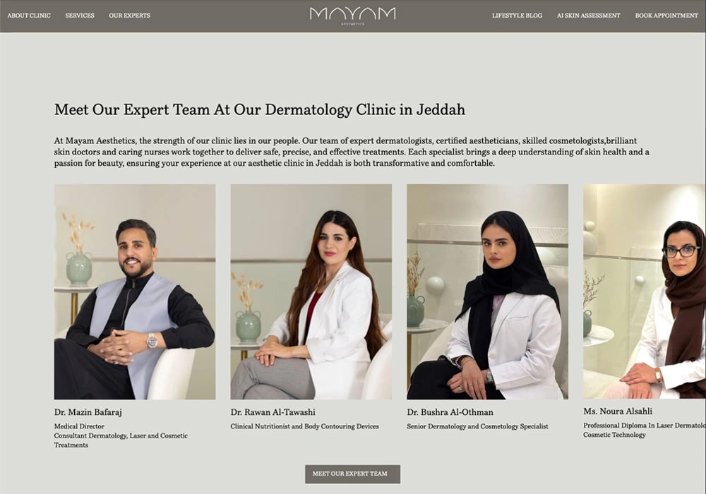 Expert Team Website Development
