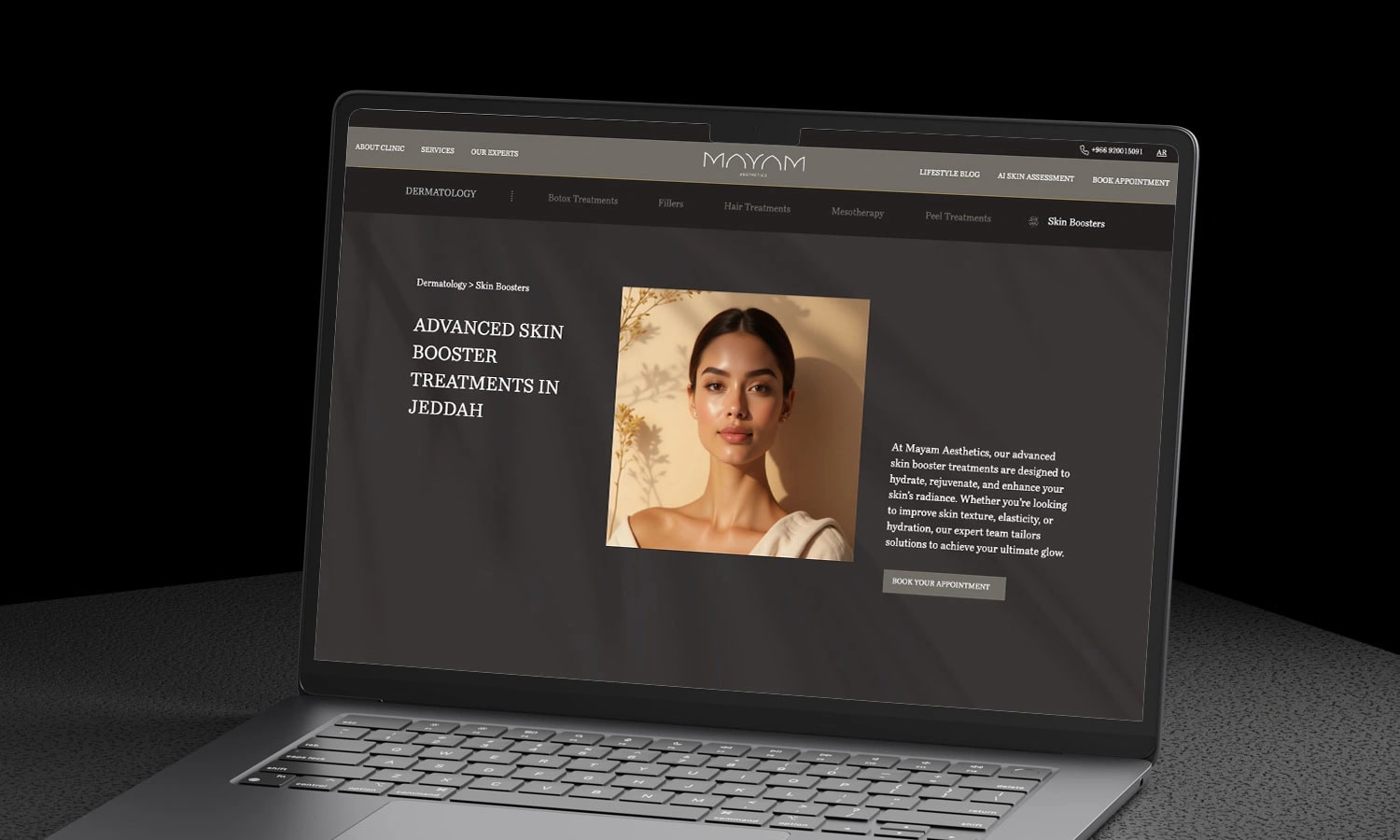 Website development dermatologist services