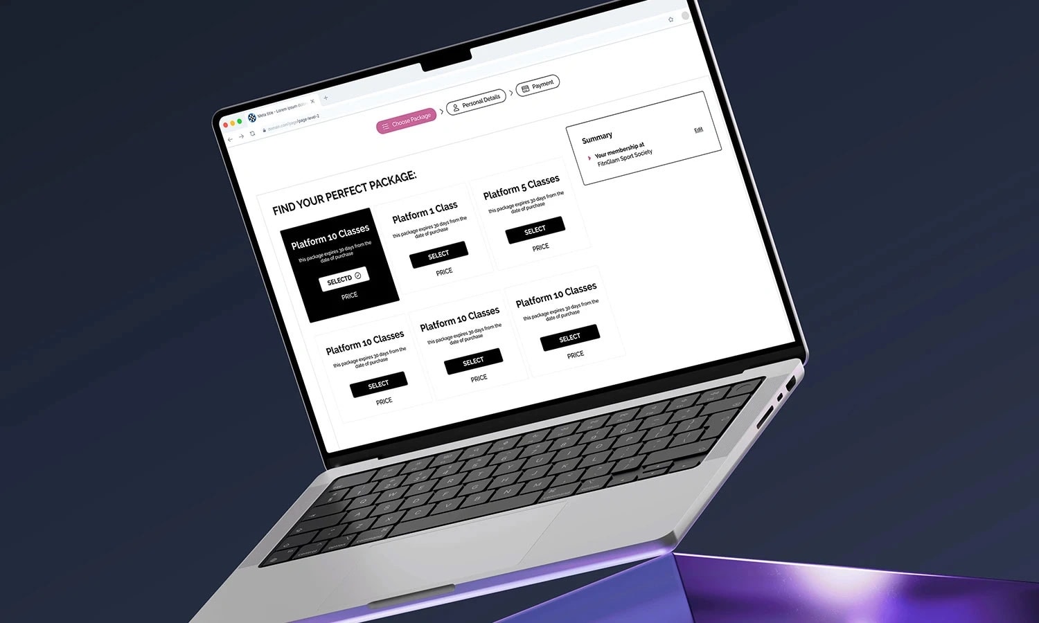 custom web application interface