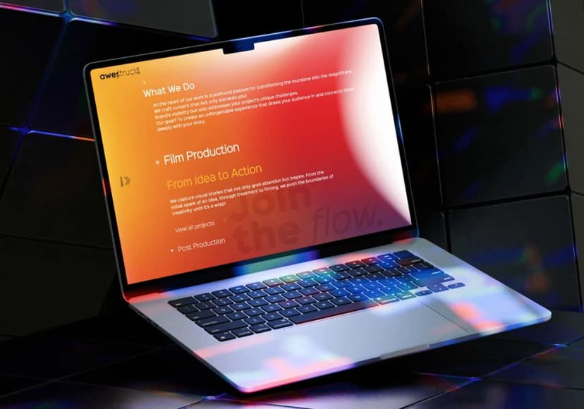 Web Development and UI/UX Design Website development on laptop